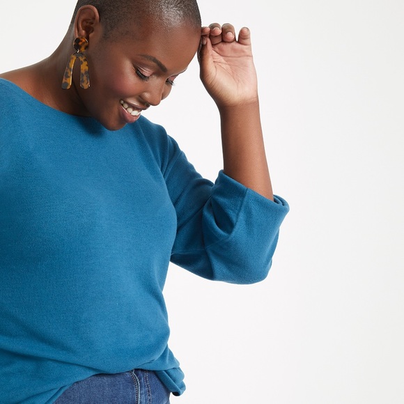 Fab ELOQUII Twist Back Top in Moroccan Blue 18 20 - Picture 3 of 3